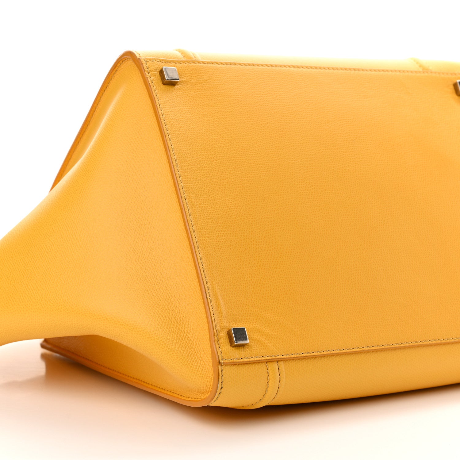 Celine Grained Calfskin Medium Phantom Luggage Saffron 9 of 14
