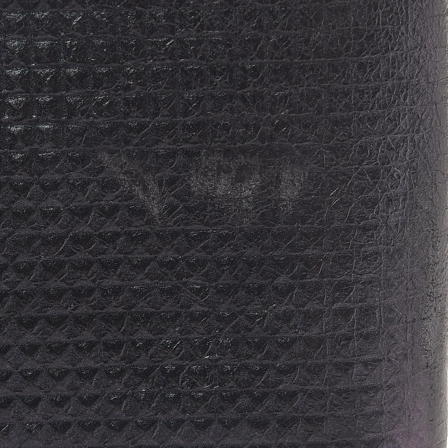 Metallic Lambskin Embossed Envelope Clutch Black