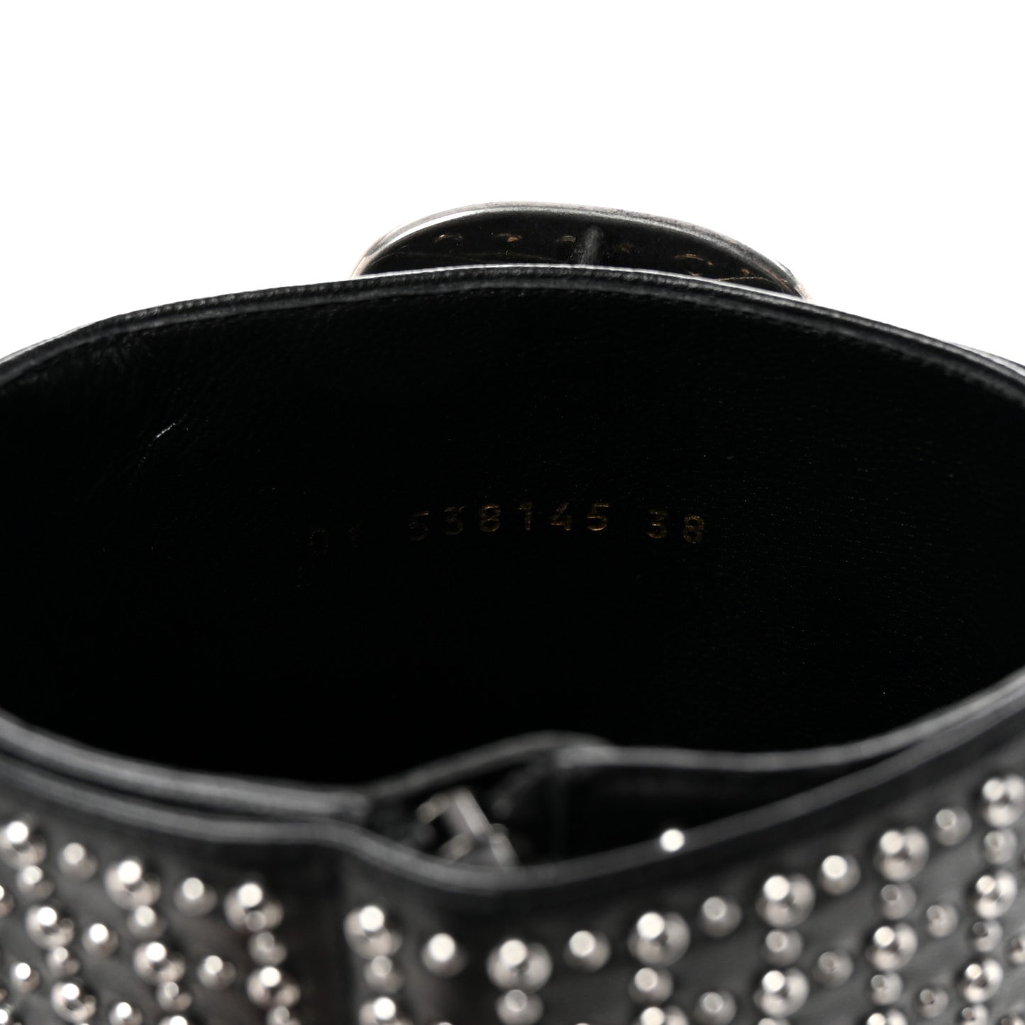 Nappa Studded Joplin Buckle Booties 38 Black