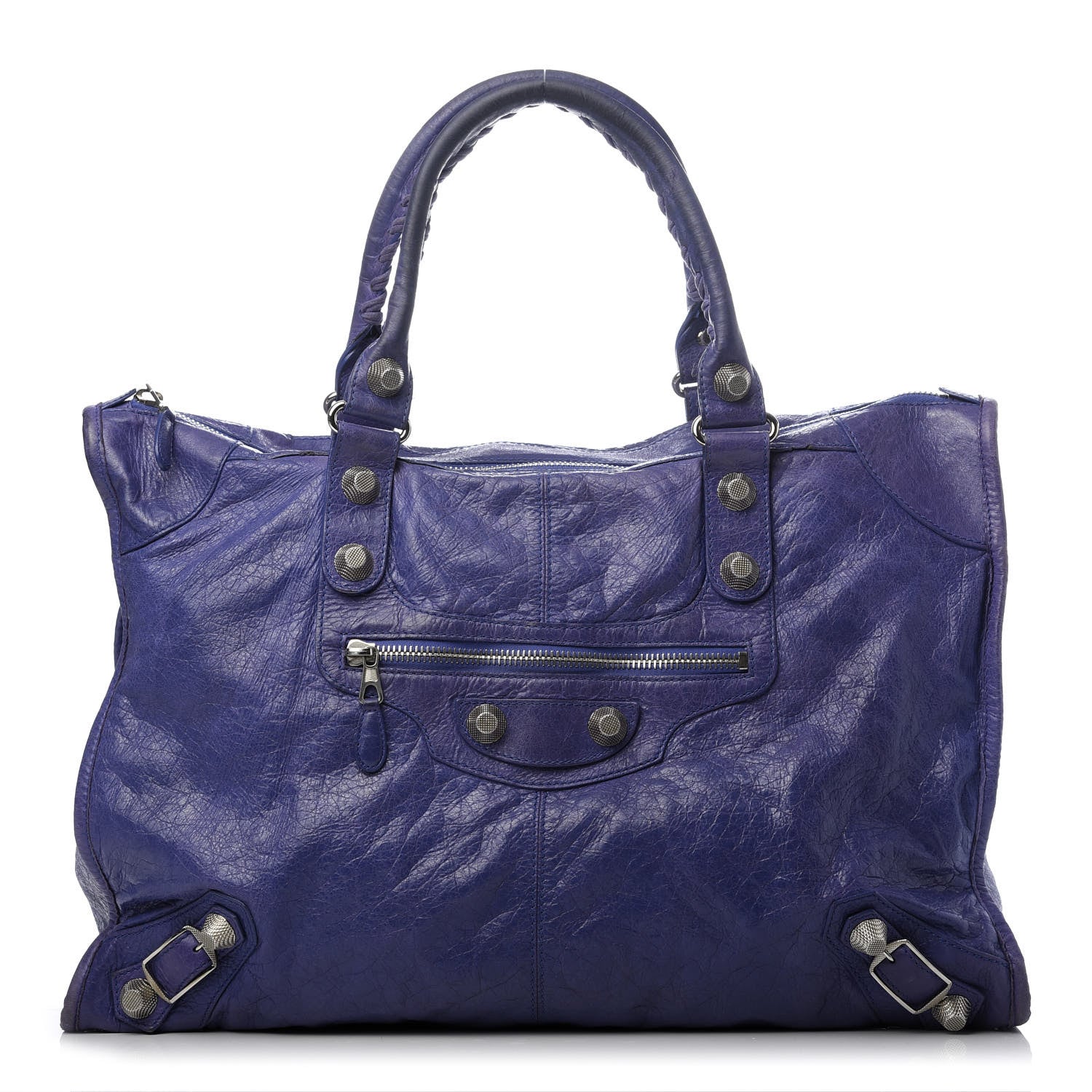 Balenciaga Agneau Giant 21 Silver Hardware Weekender Bleu Lavande 1 of 11