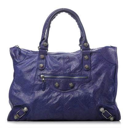 Balenciaga Agneau Giant 21 Silver Hardware Weekender Bleu Lavande 1 of 11