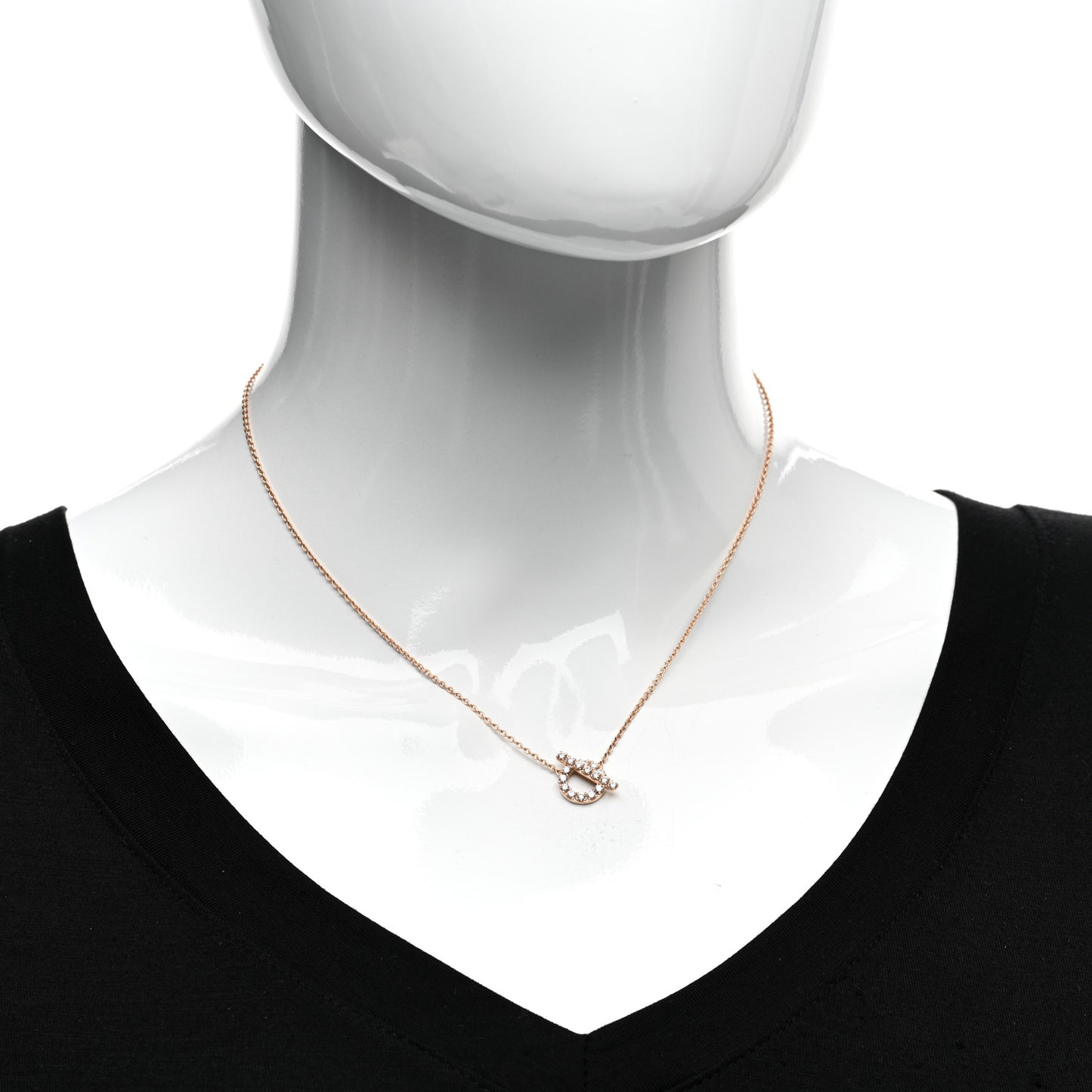18K Rose Gold Diamond Finesse Pendant Necklace