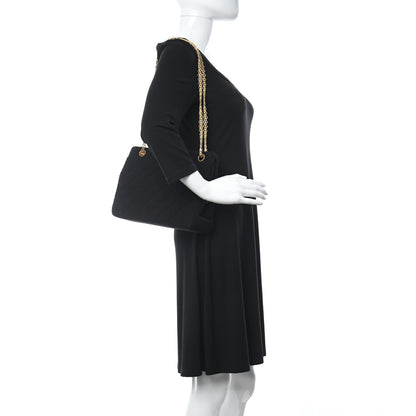 Chanel Jersey Quilted Shopping Tote Black 2 of 13