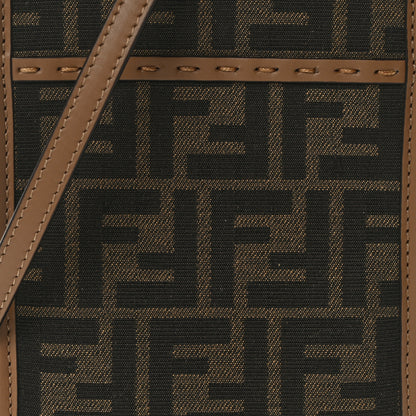 Fendi Fabric Jacquard Vitello King Plexiglass FF 1974 Mini Fendi Sunshine Shopper Tote Tobacco Moro Sand 8 of 10