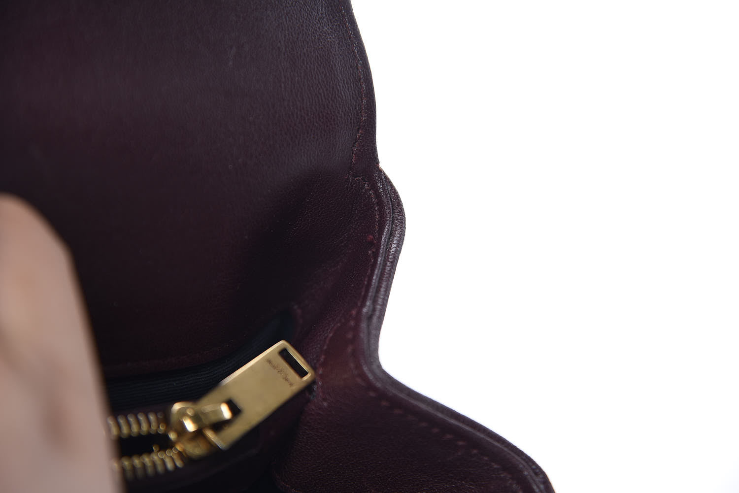 Saint Laurent Sheepskin Matelasse Chevron Monogram Medium College Bag Amaranto 9 of 25