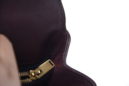 Saint Laurent Sheepskin Matelasse Chevron Monogram Medium College Bag Amaranto 9 of 25
