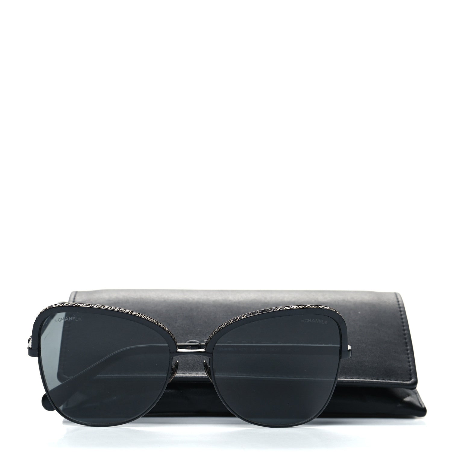 Chanel Square Frame Sequin Sunglasses 4270 Black 10 of 10