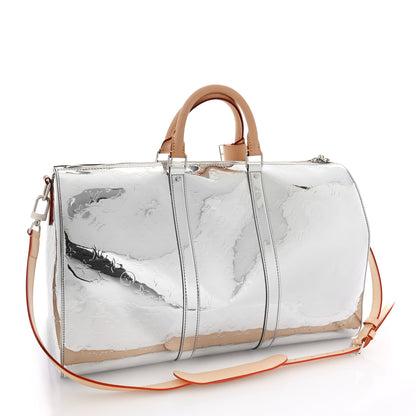 Louis Vuitton Monogram Mirror Keepall Bandouliere 50 Silver 2 of 7