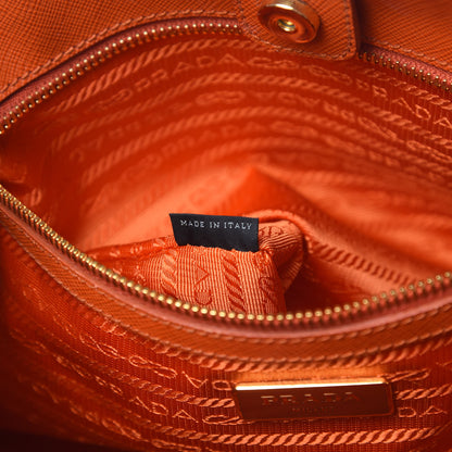 Prada Saffiano Medium Galleria Double Zip Tote Papaya 7 of 20