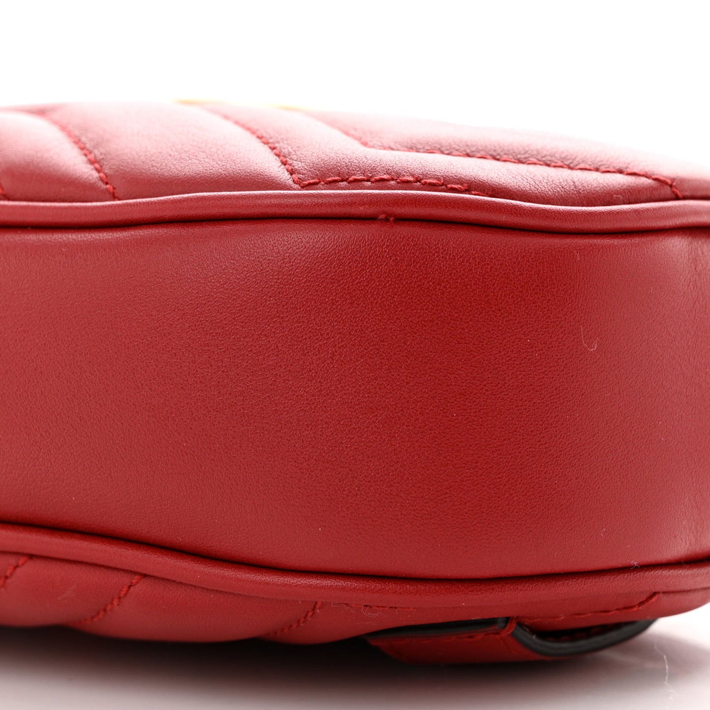 Calfskin Matelasse GG Marmont Belt Bag 95 38 Hibiscus Red