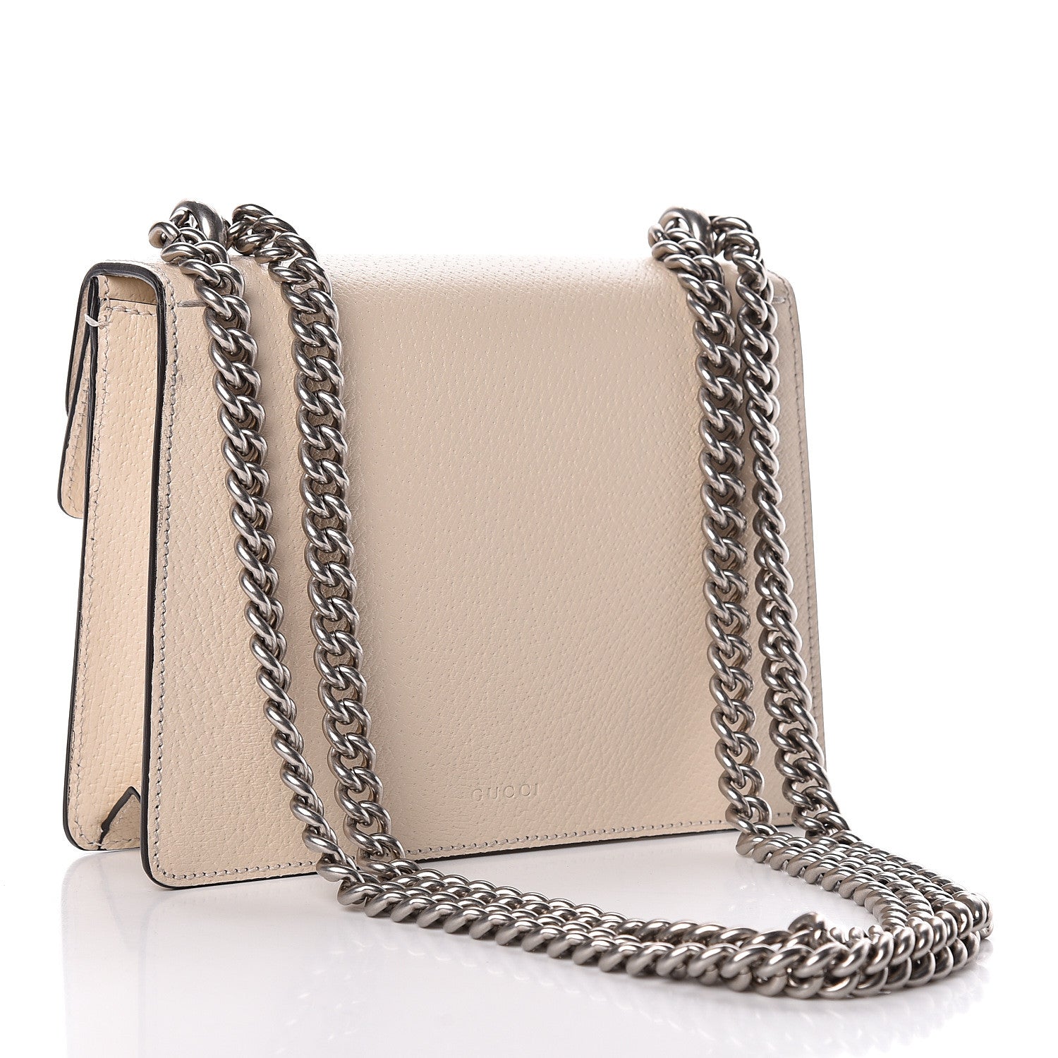 Gucci Textured Calfskin Crystal Mini Dionysus Shoulder Bag Mystic White 3 of 10