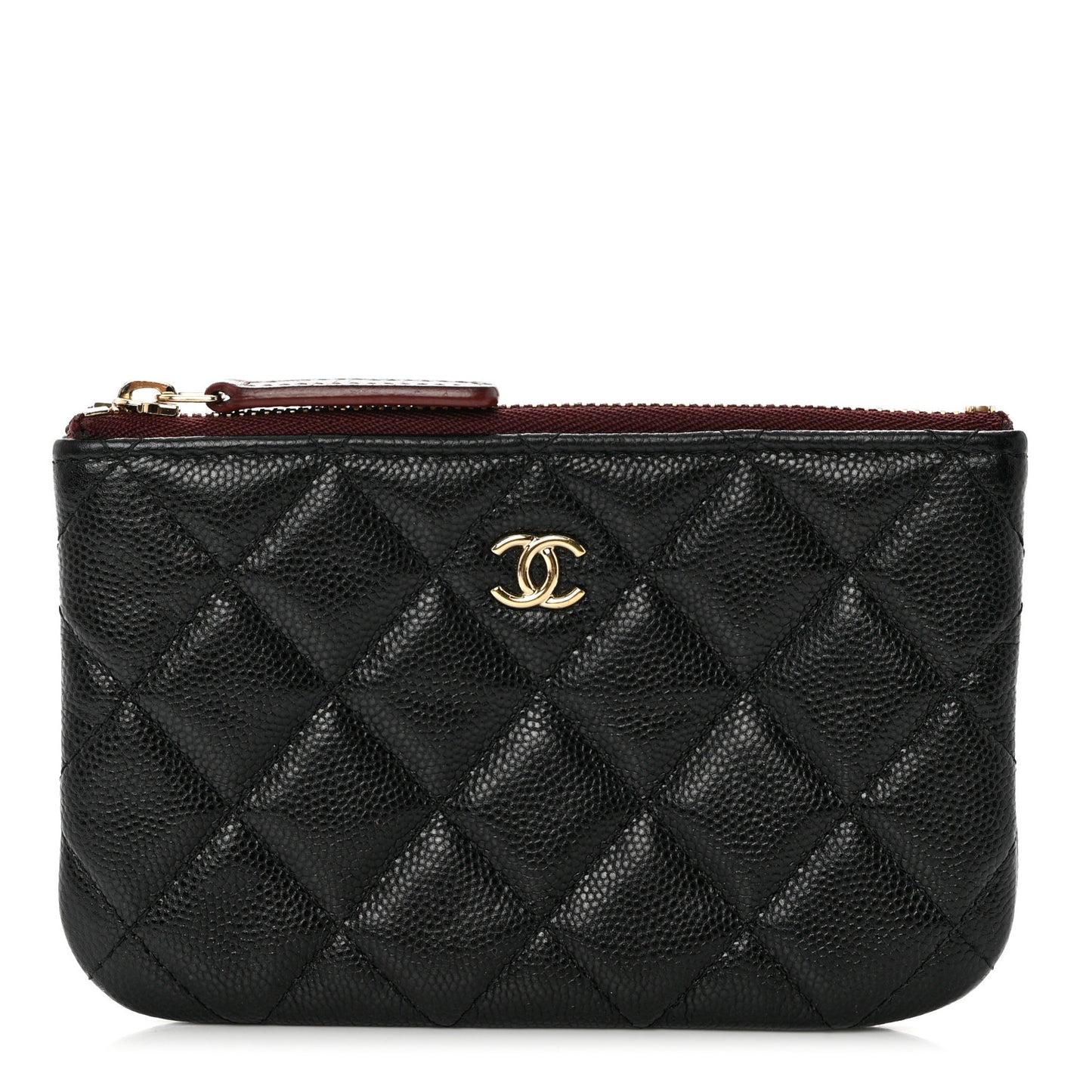 Caviar Quilted Small Pouch Black