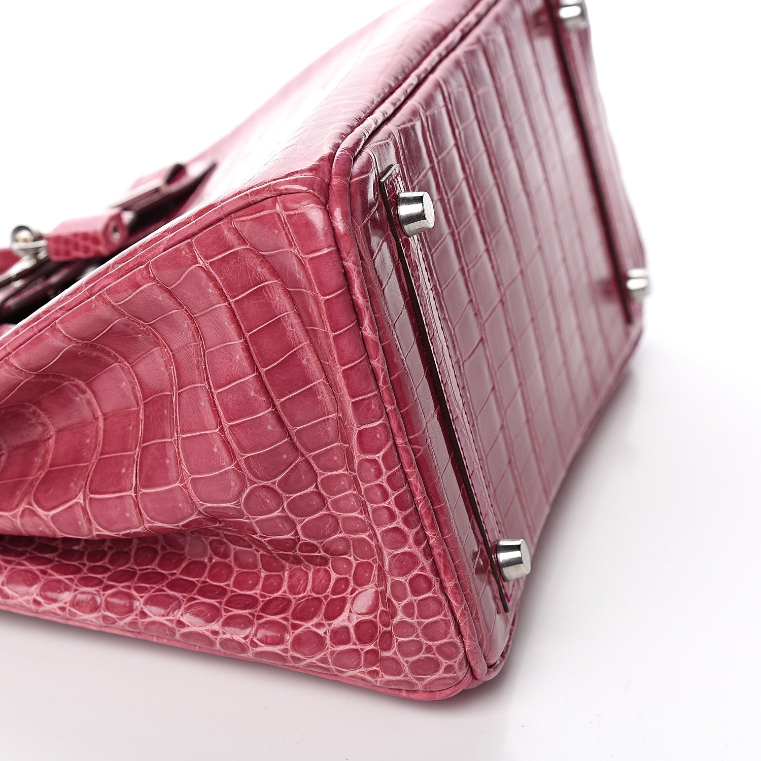 Hermes Shiny Porosus Crocodile Birkin 30 Rose Tyrien 33 of 36