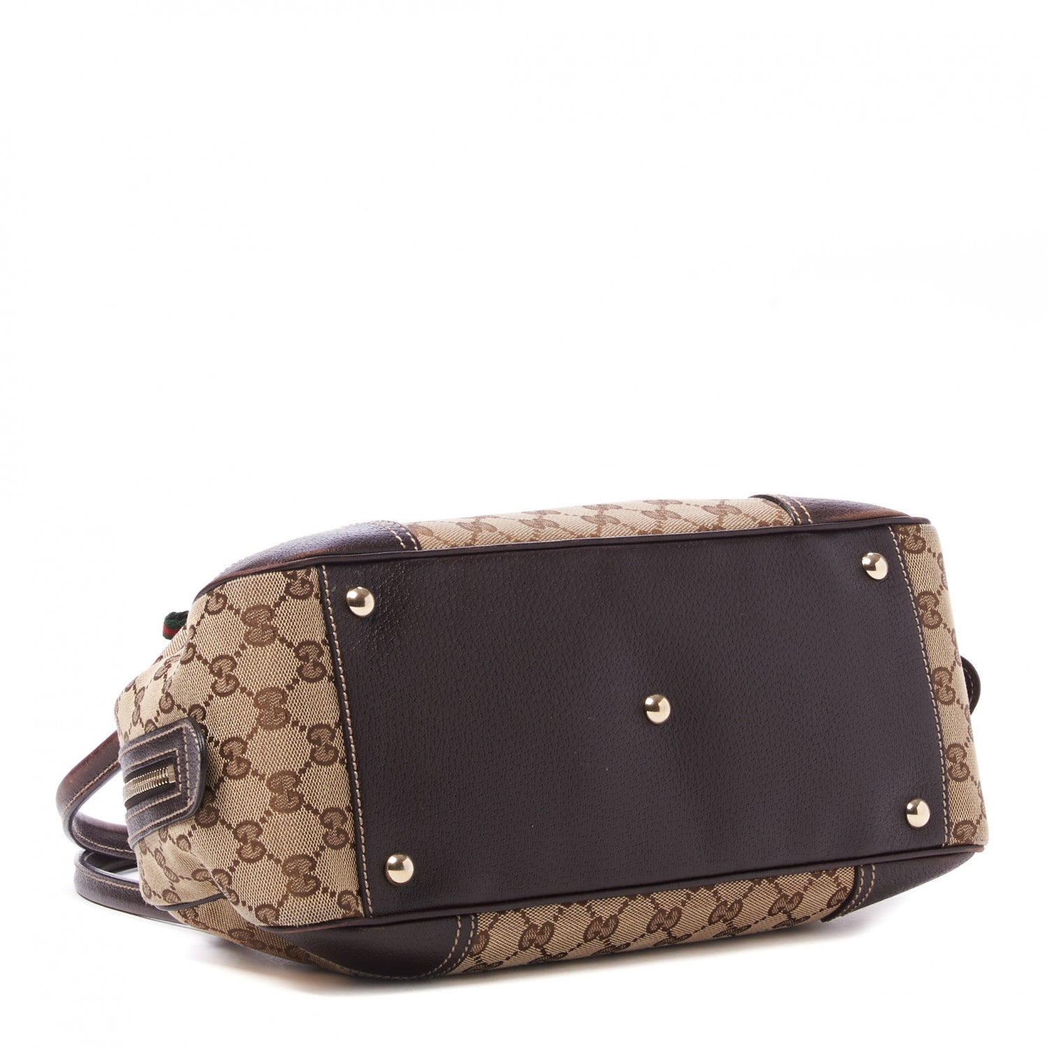 Gucci Monogram Small Princy Satchel Dark Brown 4 of 11
