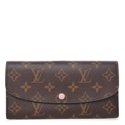 Louis Vuitton Monogram Emilie Wallet Rose Ballerine 1 of 8