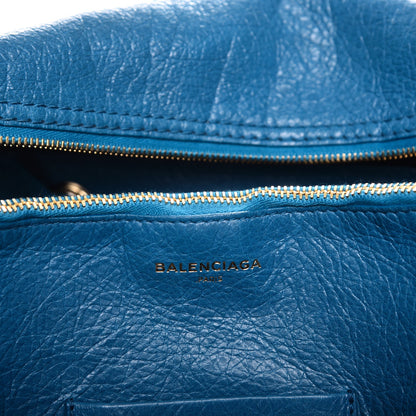 Balenciaga Agneau Medium Blanket Square Tote Bleu De Prusse 8 of 13