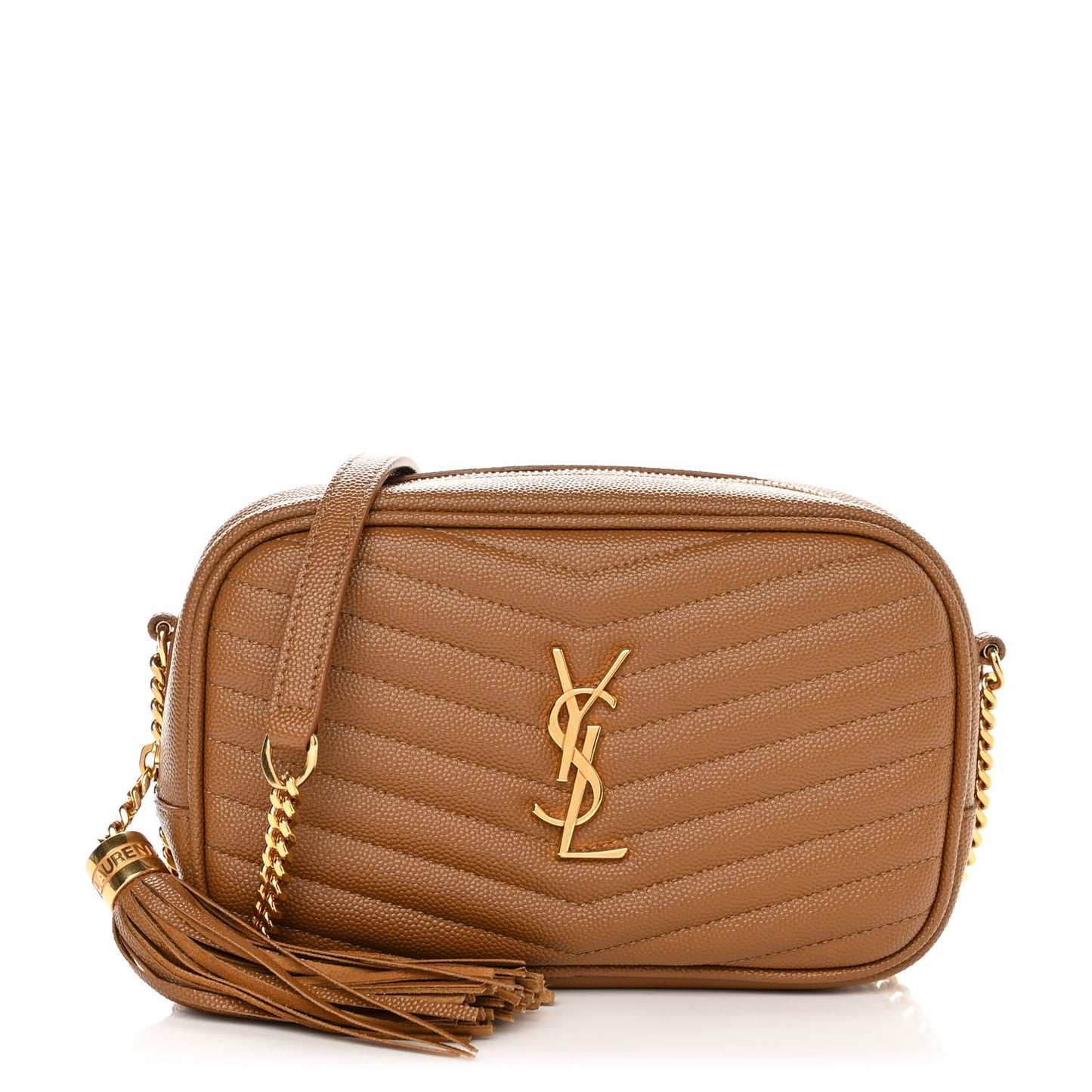 Grain De Poudre Matelasse Monogram Mini Lou Camera Bag Dark Natural
