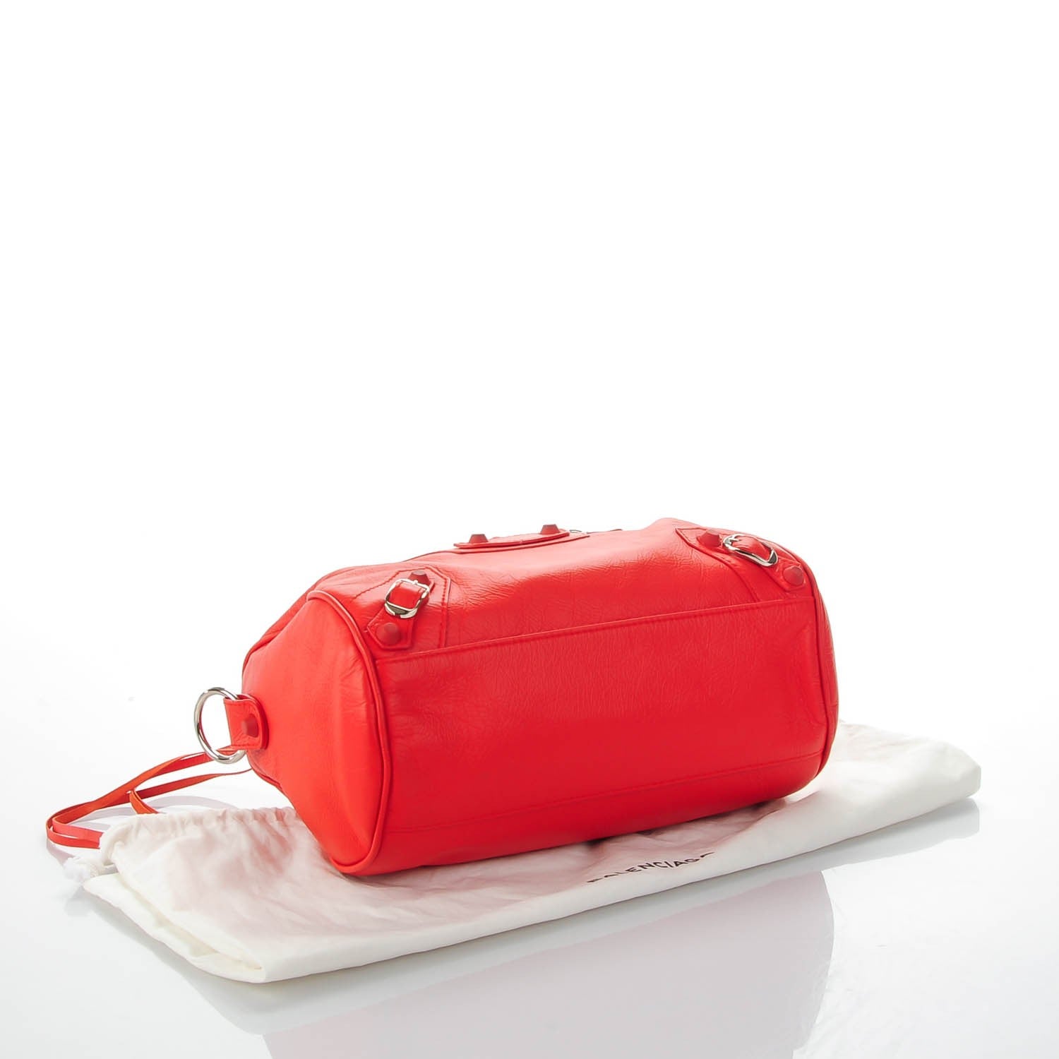 Balenciaga Matte Goatskin Rubber Covered Classic Hardware Mini Twiggy Rouge Coquelicot Rouge Braise 5 of 10