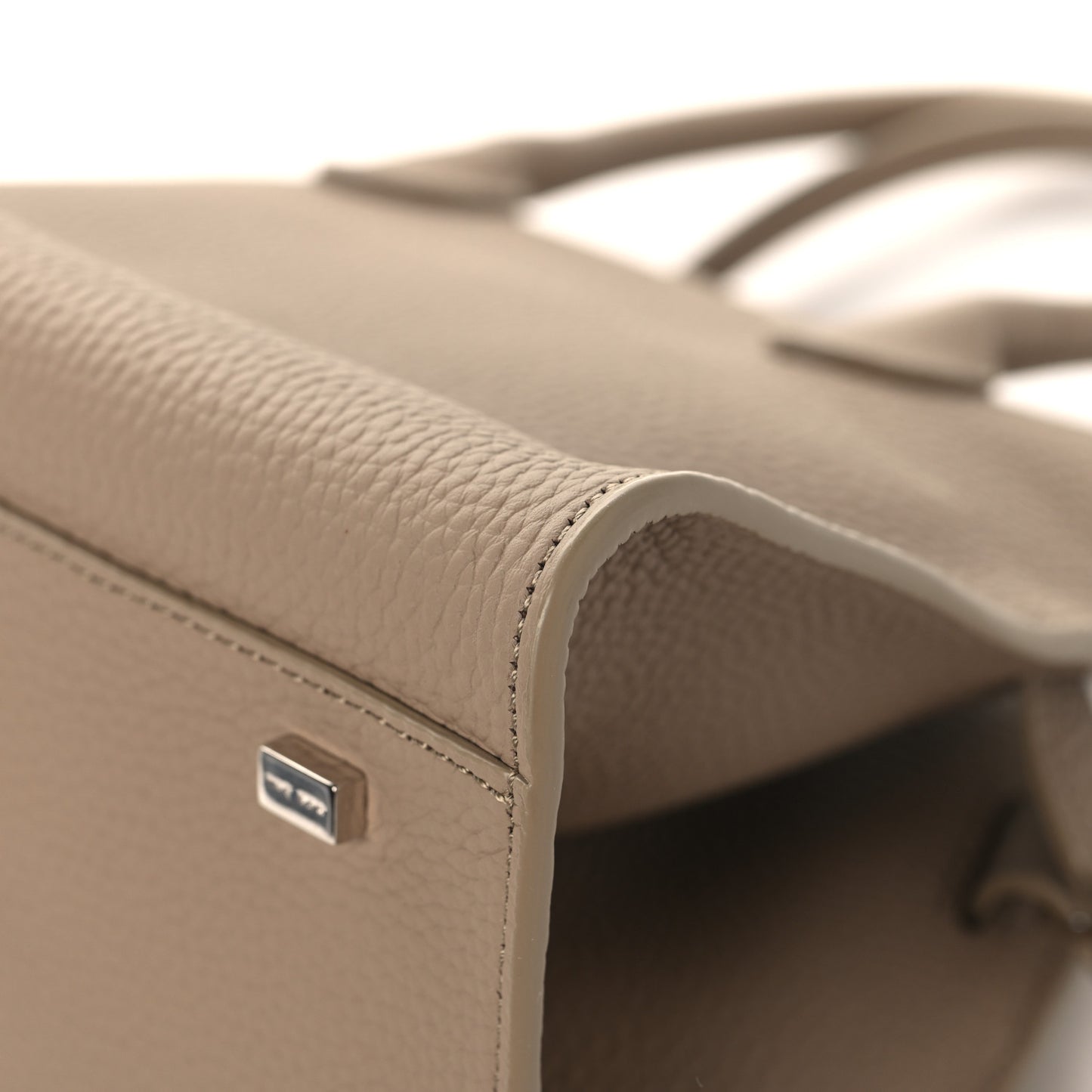 Grained Calfskin Soft Margaux 10 Bag Dark Taupe