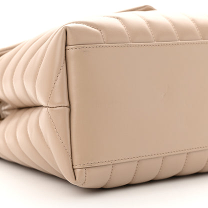 Saint Laurent Calfskin Y Quilted Monogram Medium Loulou Chain Satchel Dark Beige 9 of 13