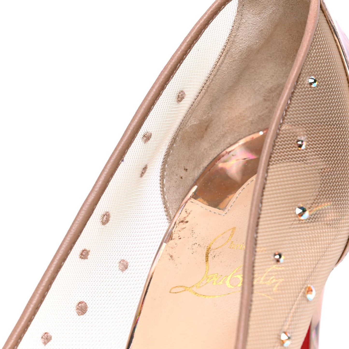 Crystal Strass Follies 85 Pumps 39.5 Nude