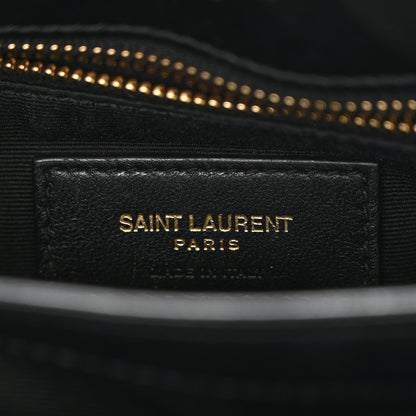 Saint Laurent Calfskin Y Quilted Monogram Toy Loulou Crossbody Bag Black 6 of 10