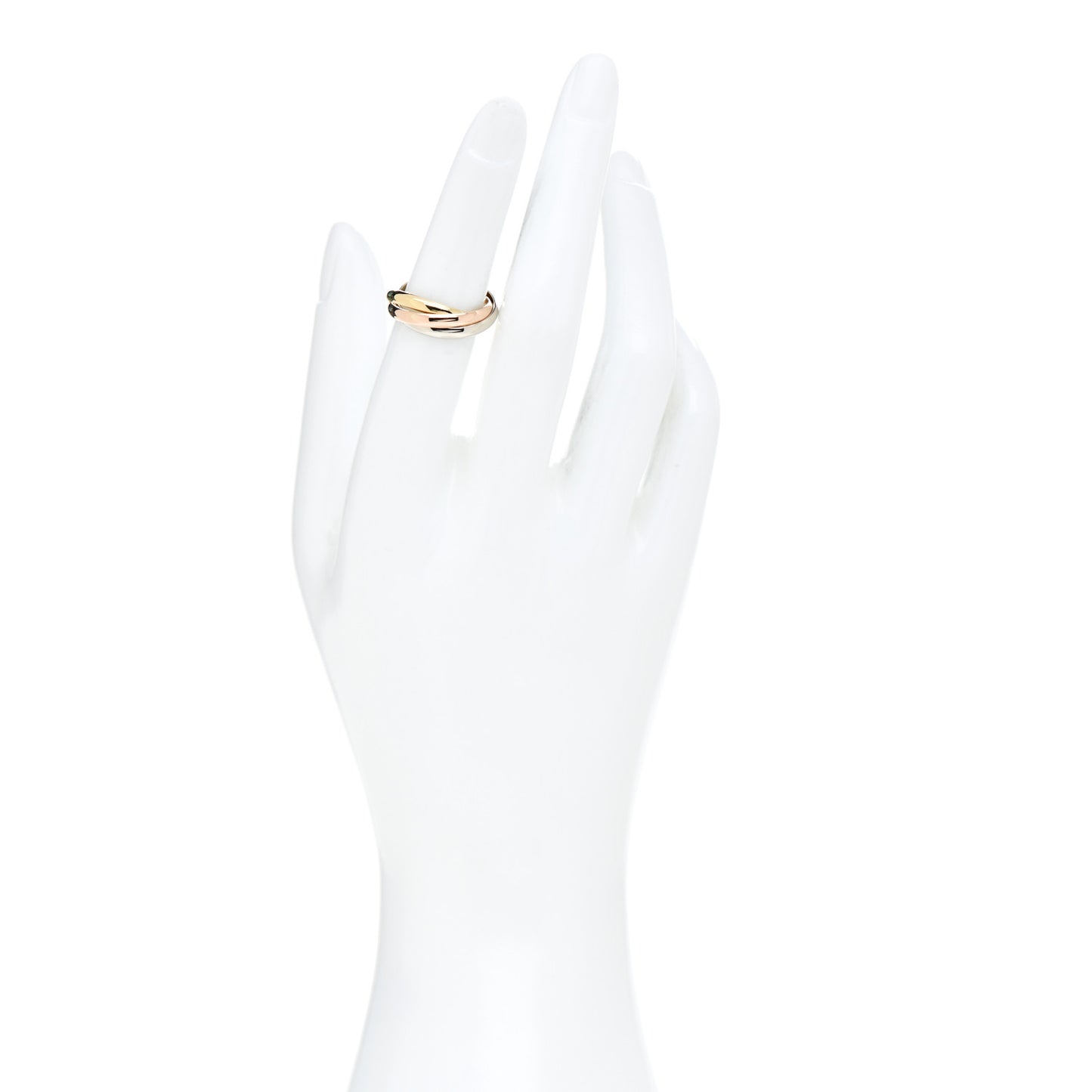18K Pink Yellow White Gold Small Trinity Ring 51 5.75