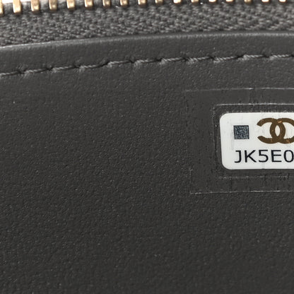 Chanel Lambskin Quilted Small Top Handle Vanity Case With Chain Grey 8 of 12