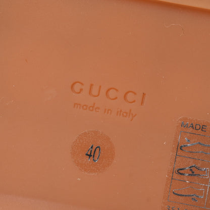 Gucci Monogram Maxi GG Angelina Platform 55mm Slide Sandals 40 Camel Ebony 7 of 13