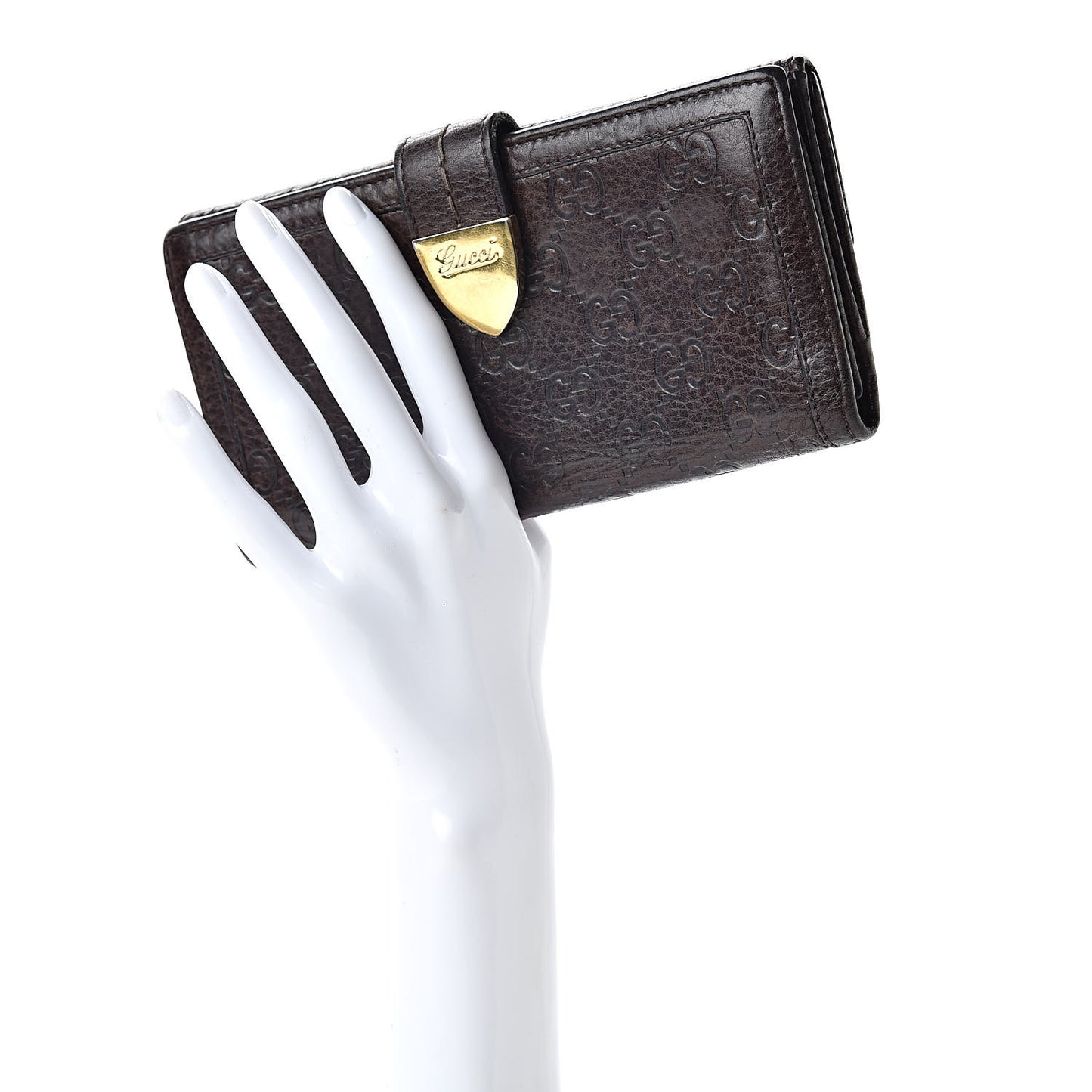 Guccissima Signoria Continental Wallet Dark Brown