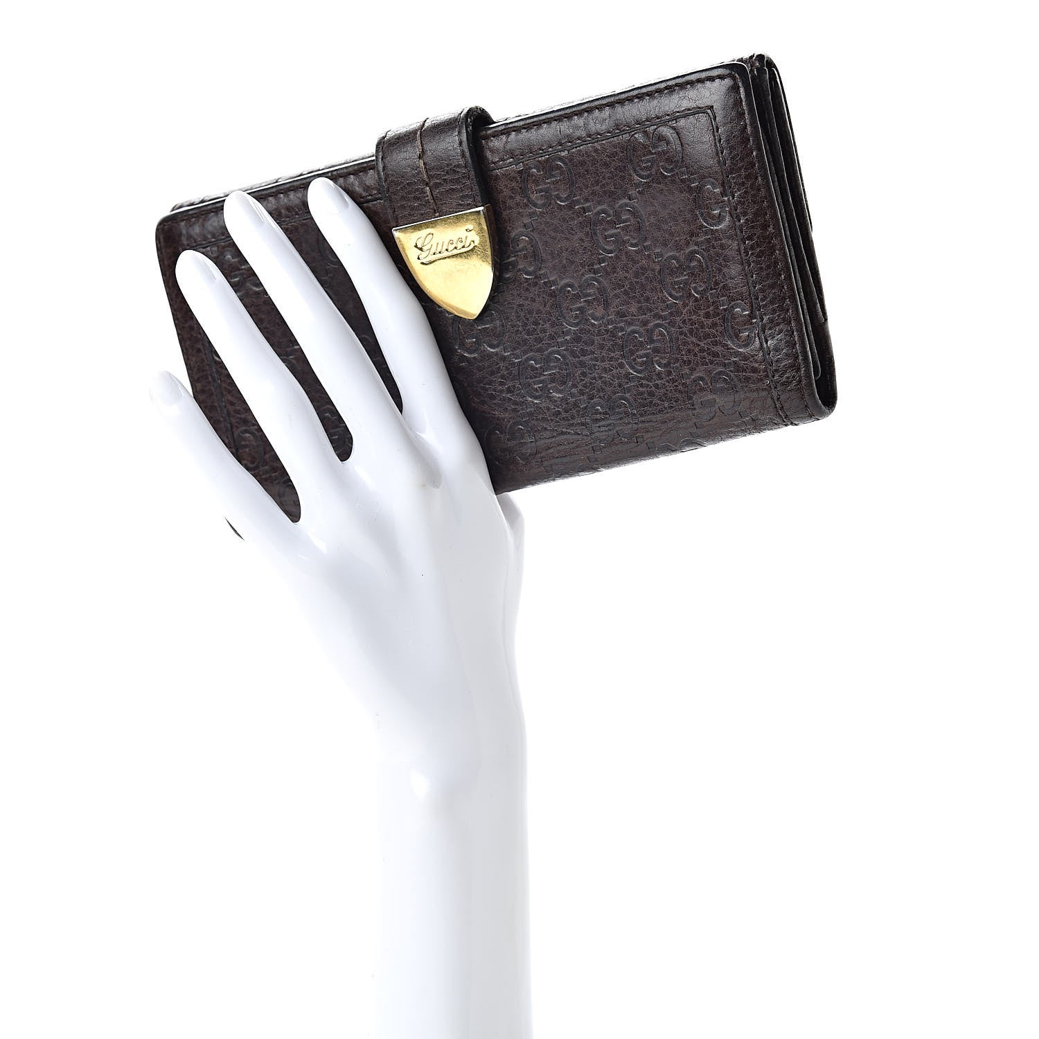 Gucci Guccissima Signoria Continental Wallet Dark Brown 2 of 15