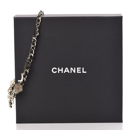 Chanel Lambskin Crystal CC Logo Charming Choker Gold Black 4 of 4