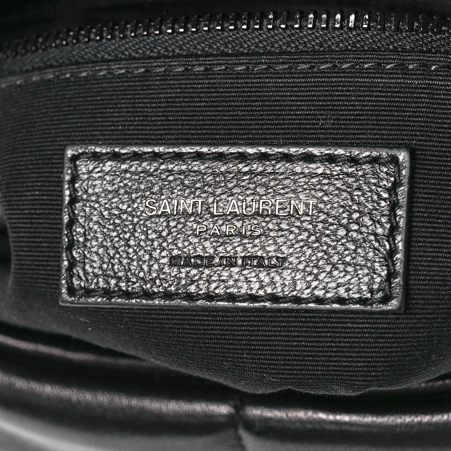 Saint Laurent Lambskin Quilted Monogram Monochrome Medium Loulou Puffer Chain Satchel Black 6 of 10