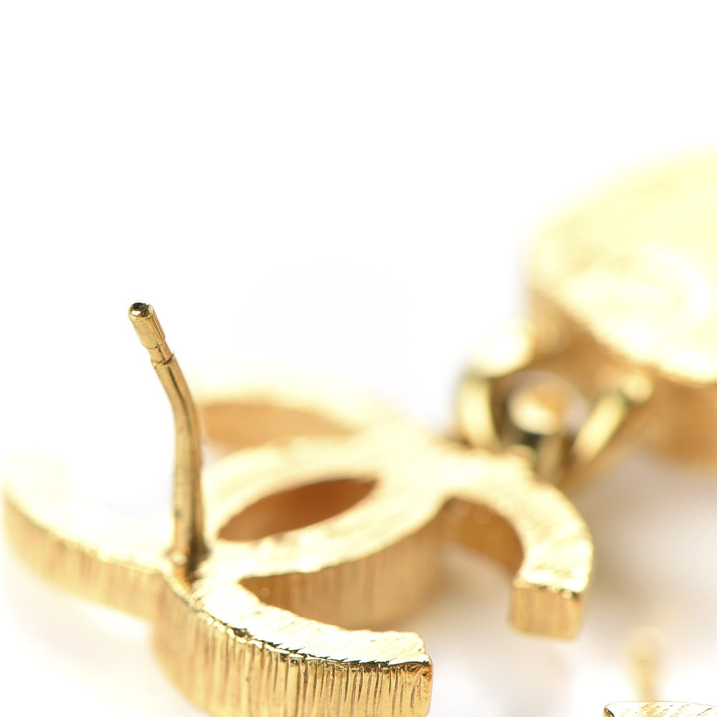 Metal Natural Stones CC Drop Earrings Gold
