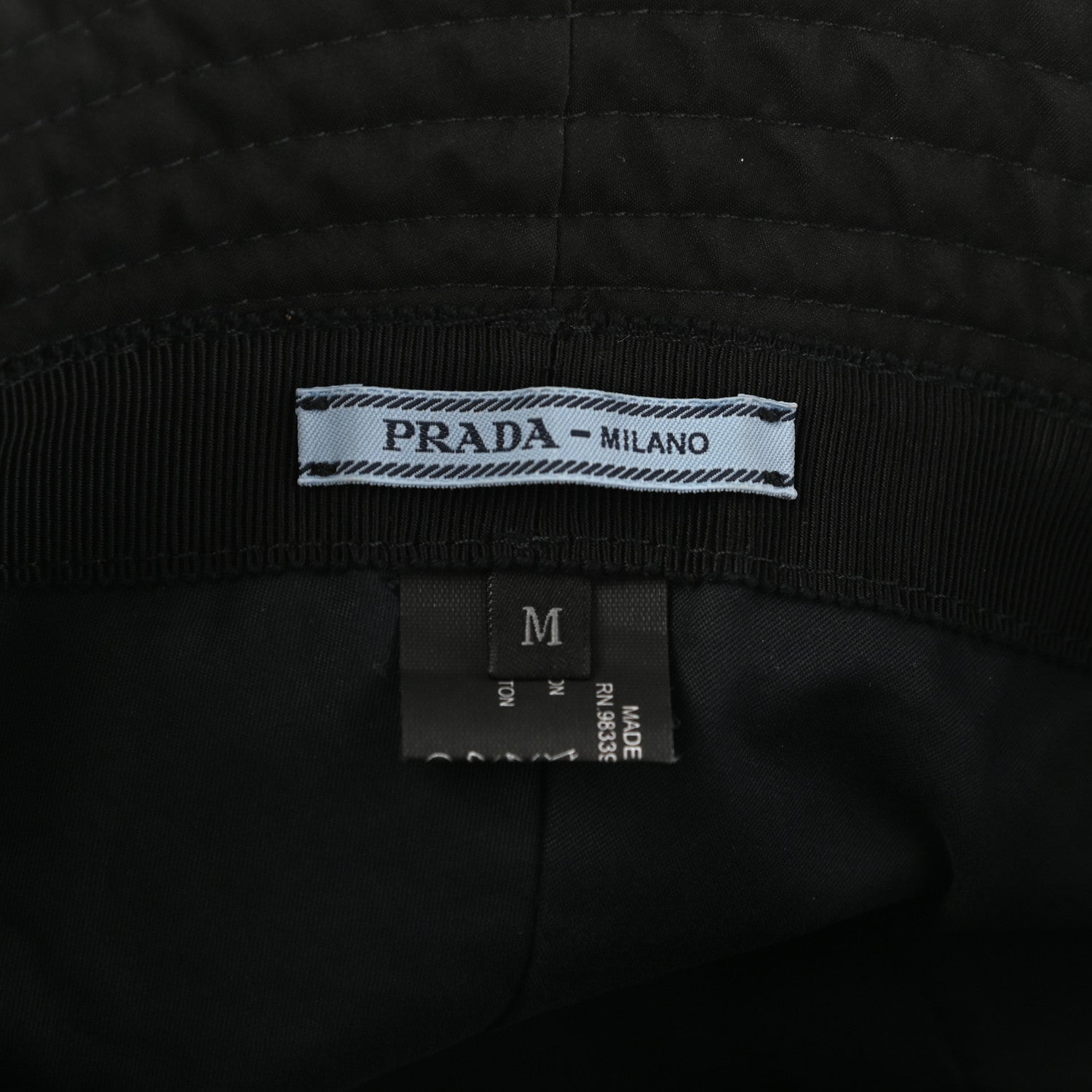 Prada Technical Nylon Linea Rossa Bucket Hat M Black 8 of 10