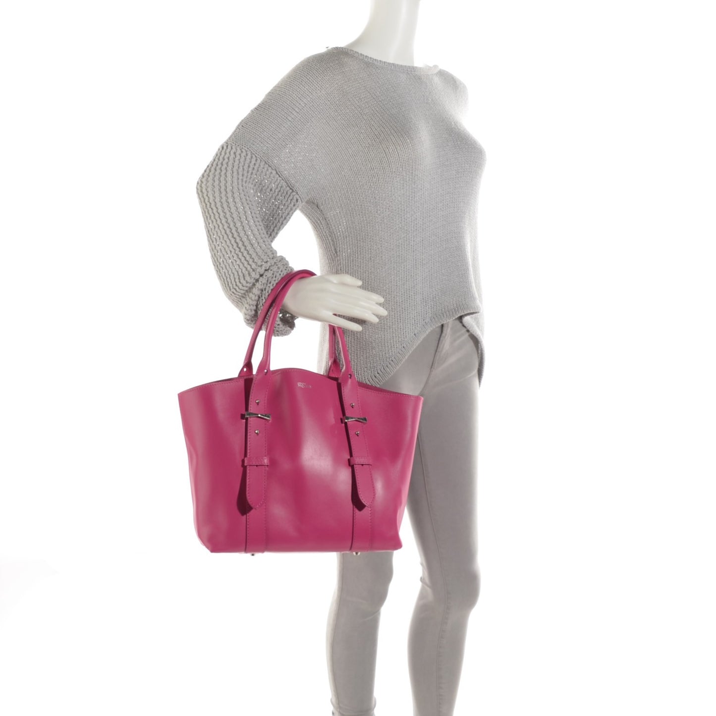 Calfskin Small Legend Shopper Fuchsia