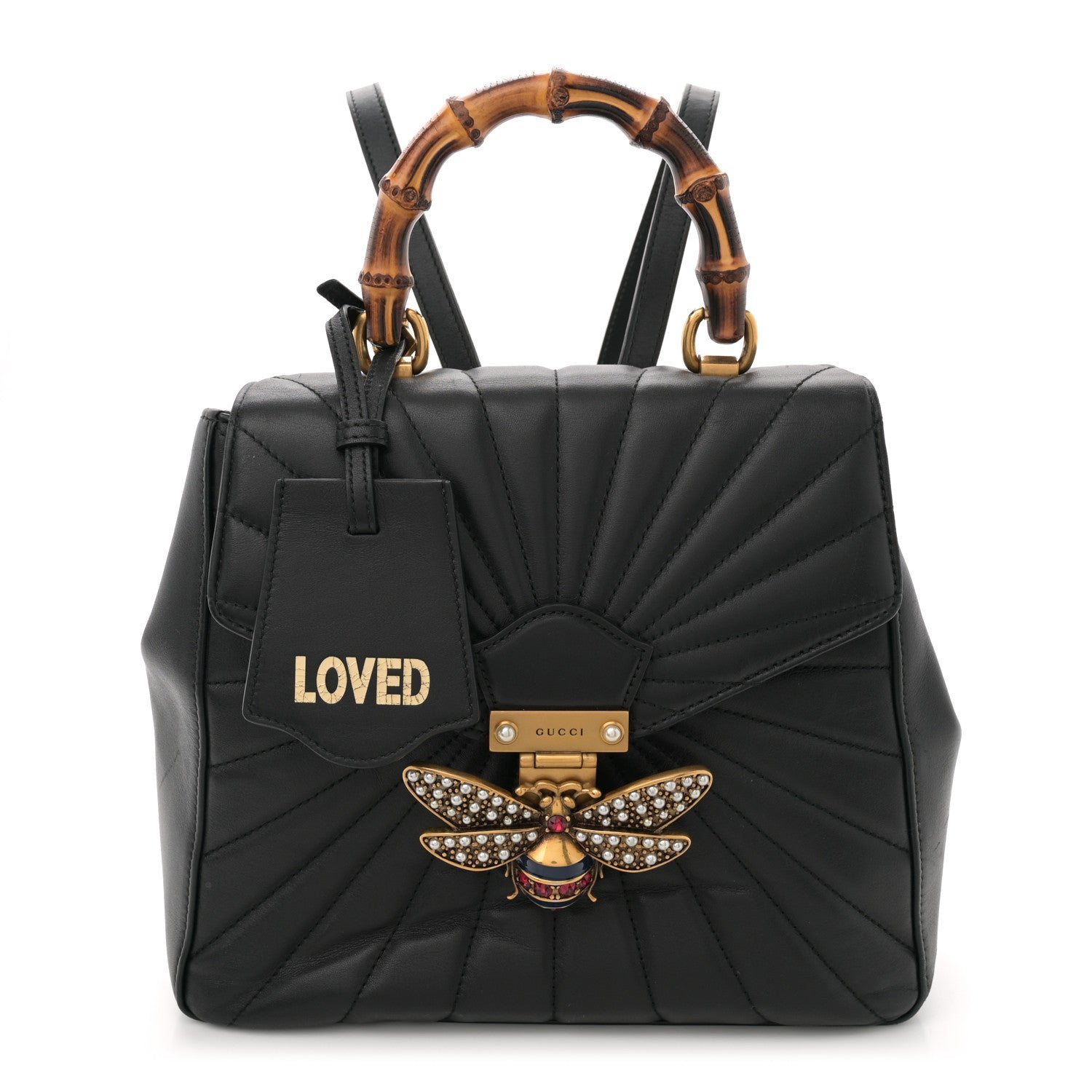 Gucci Calfskin Bamboo Trapuntata Queen Margaret Backpack Black 1 of 13