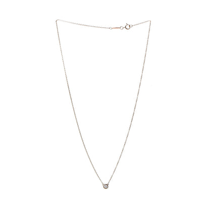 Tiffany 18K Rose Gold Diamond .07ct Elsa Peretti Diamonds by the Yard Pendant Necklace 3 of 6