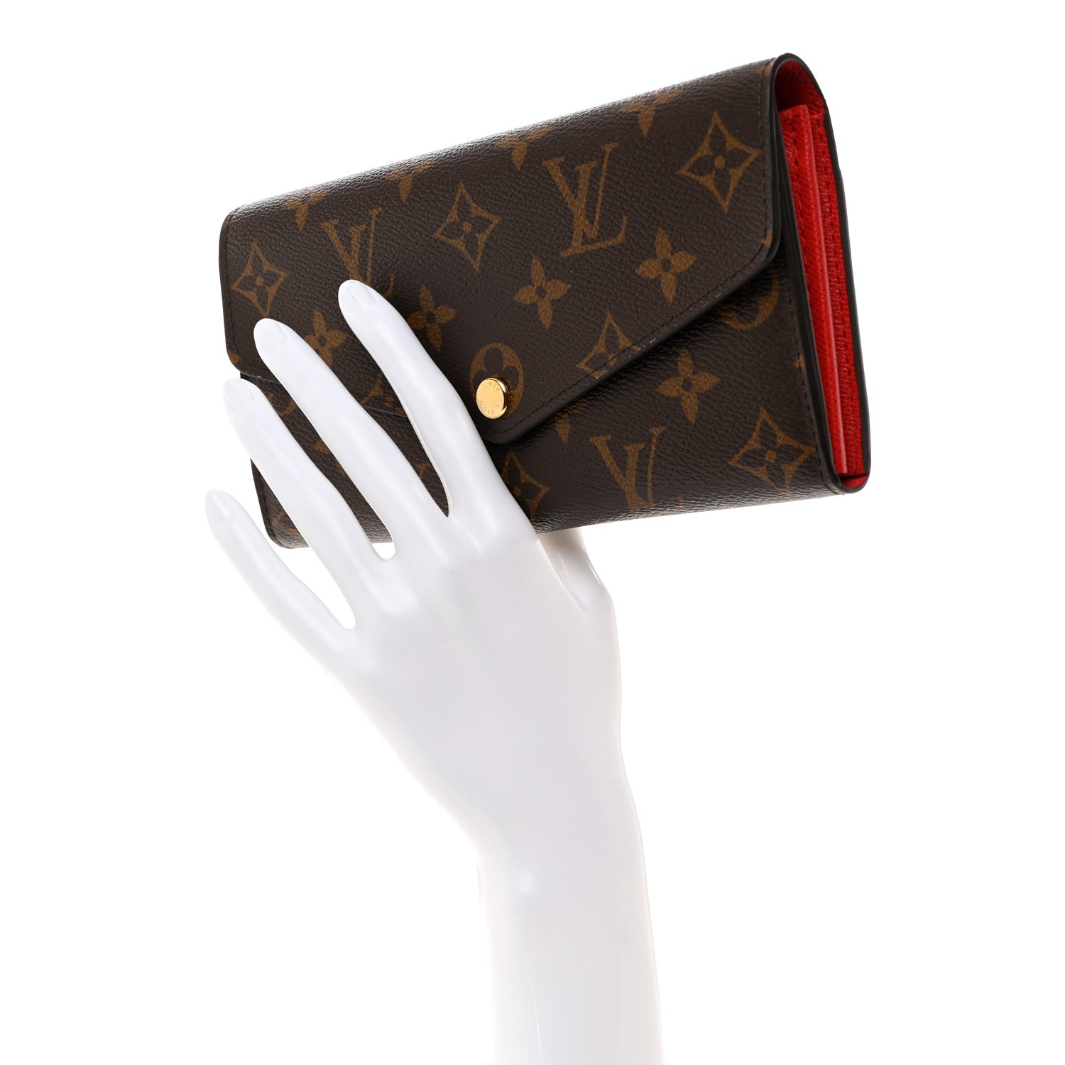 Louis Vuitton LOUIS VUITTON Monogram Sarah Wallet NM Coquelicot 2 of 6