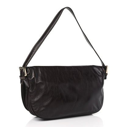 Gucci Calfskin Web Small Britt Shoulder Bag Brown 3 of 9