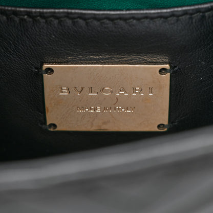 Bulgari Calfskin Quilted Serpenti Forever Shoulder Bag Black 7 of 12