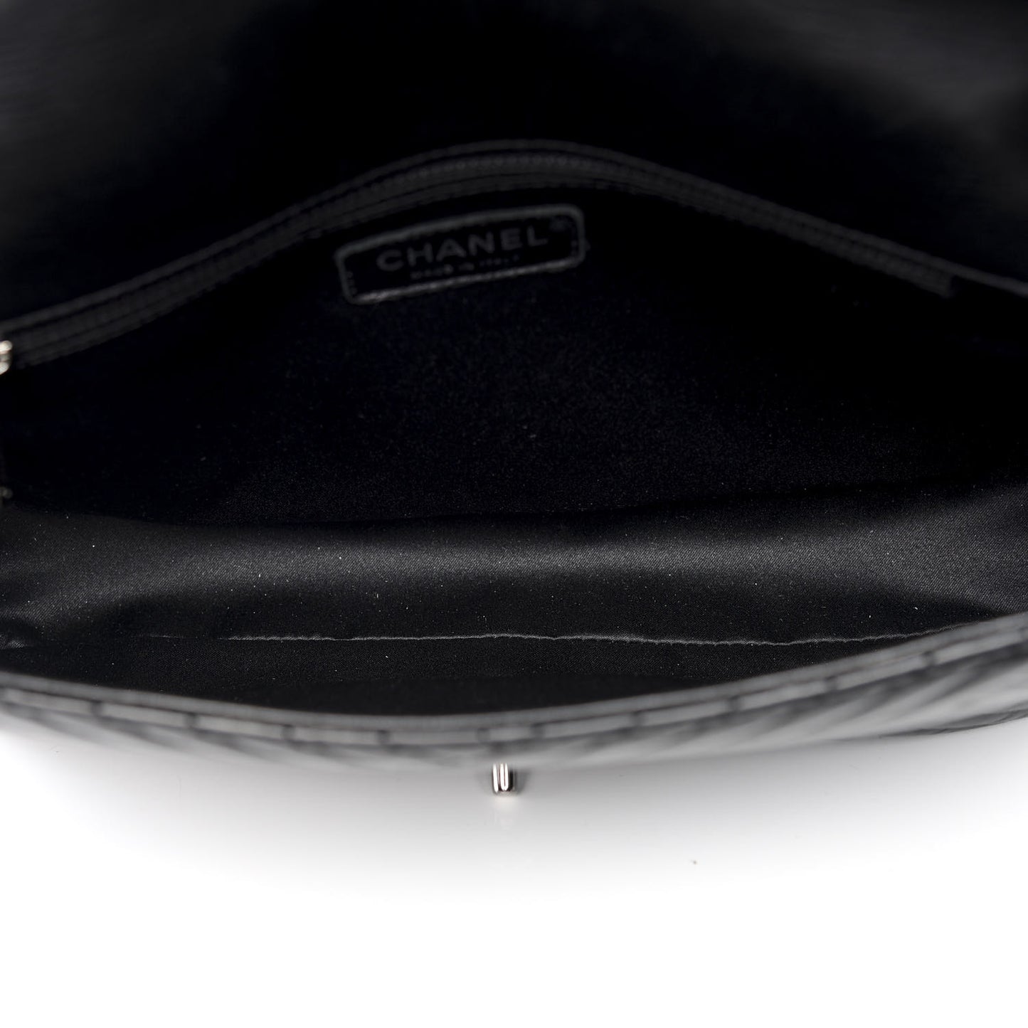Lambskin Large CC Crossing Flap Black