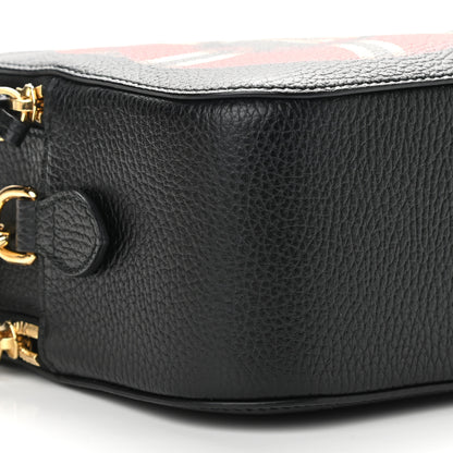 Gucci Grained Calfskin Sylvie Web Kingsnake Small Camera Bag Black Multicolor 9 of 12