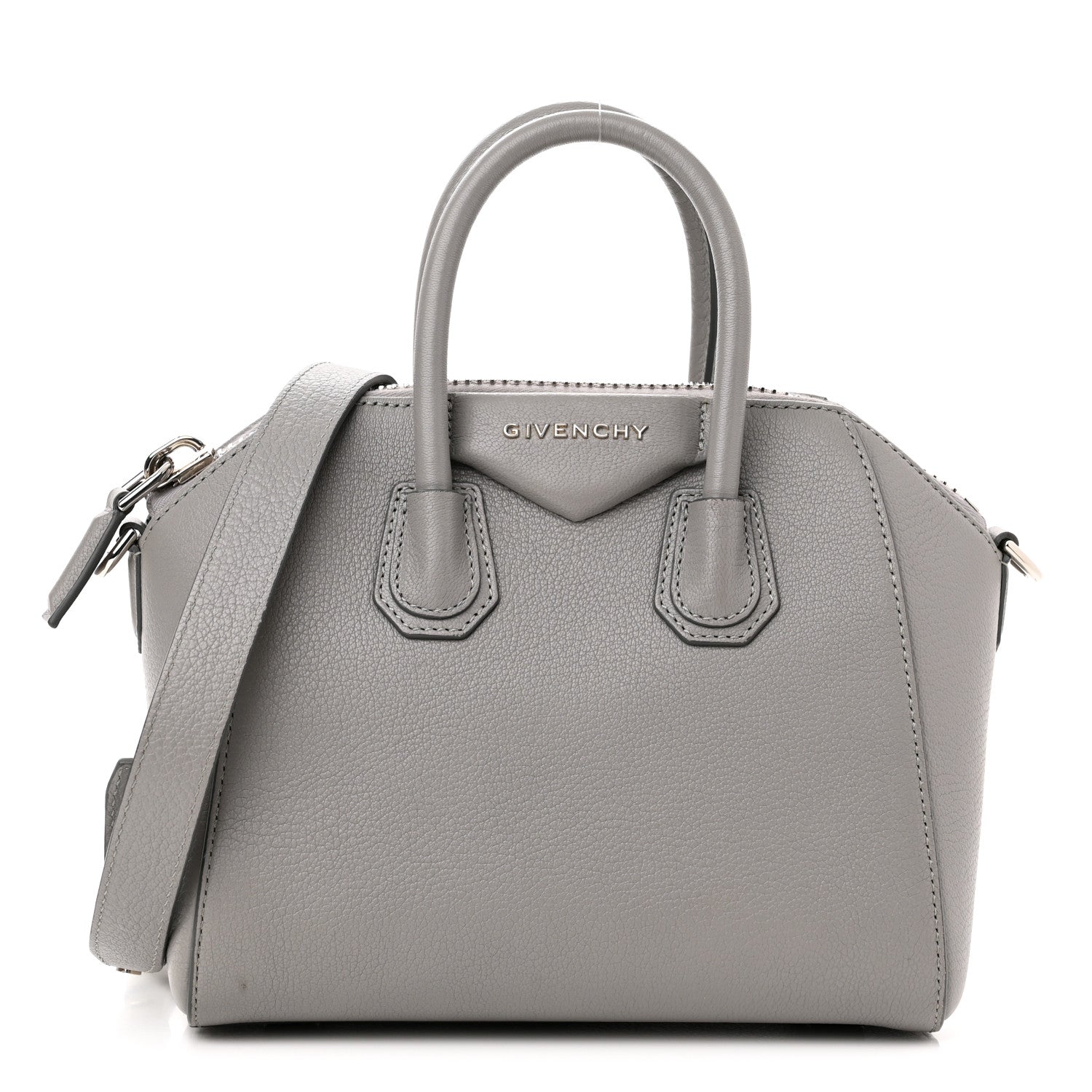 Givenchy Sugar Goatskin Mini Antigona Pearl Grey 1 of 11