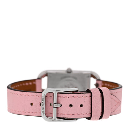 Hermes Stainless Steel Swift Diamond Pink Sapphire Mother of Pearl 23mm Cape Cod Quartz Watch Rose Sakura 3 of 5