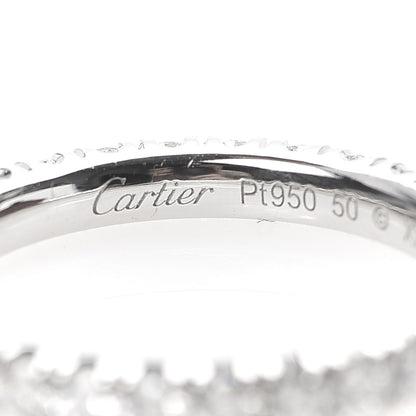 Cartier Platinum Diamond 2.6mm Etincelle de Wedding Band Ring 50 5.25 4 of 6