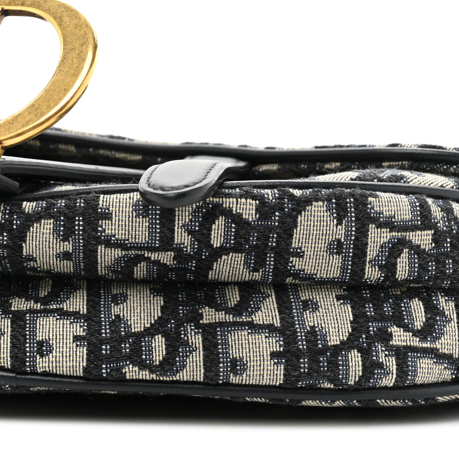 Christian Dior Oblique Mini Saddle Bag Blue 8 of 9