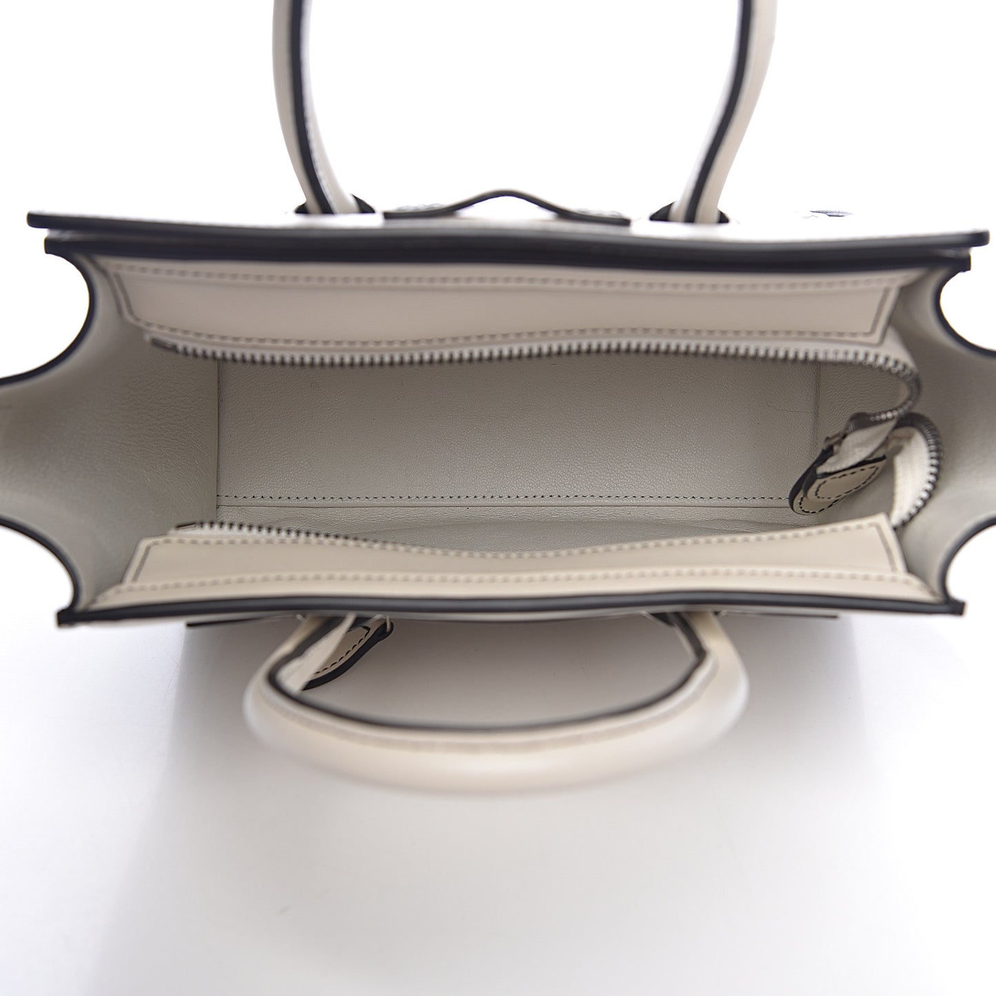 Satin Calfskin Nano Debossed Luggage White