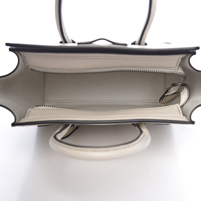 Celine Satin Calfskin Nano Debossed Luggage White 5 of 10