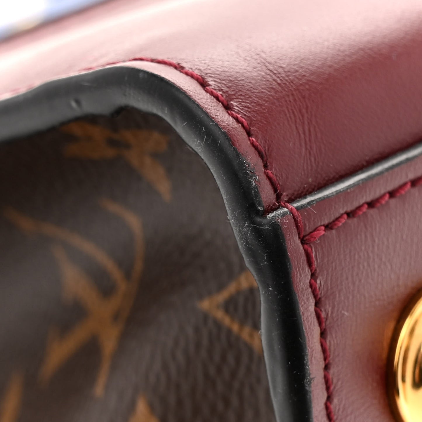 Calfskin Monogram City Steamer MM Blue Burgundy White